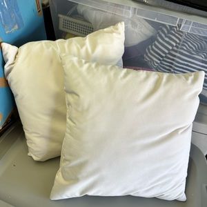 USED Cream Throw Pillows (2)
